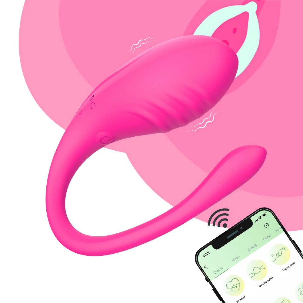 Vibro-masseur vaginal contrôlés par application à 9 vitesses