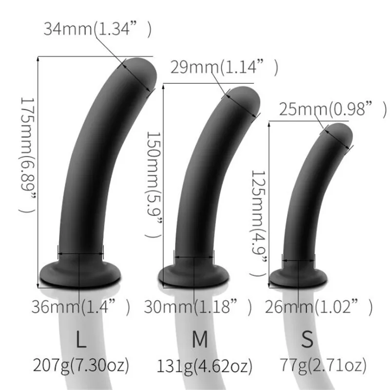 Godemiché à Ventouse 3 tailles, petit, moyen, grand, noir, pénis doux pour femmes et hommes, godemiché Anal, Gay, produits sexuels