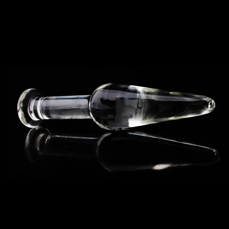 Plug anal en verre transparent