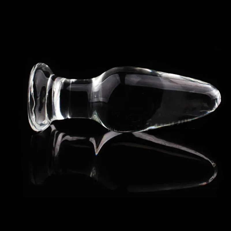 Plug anal en verre transparent