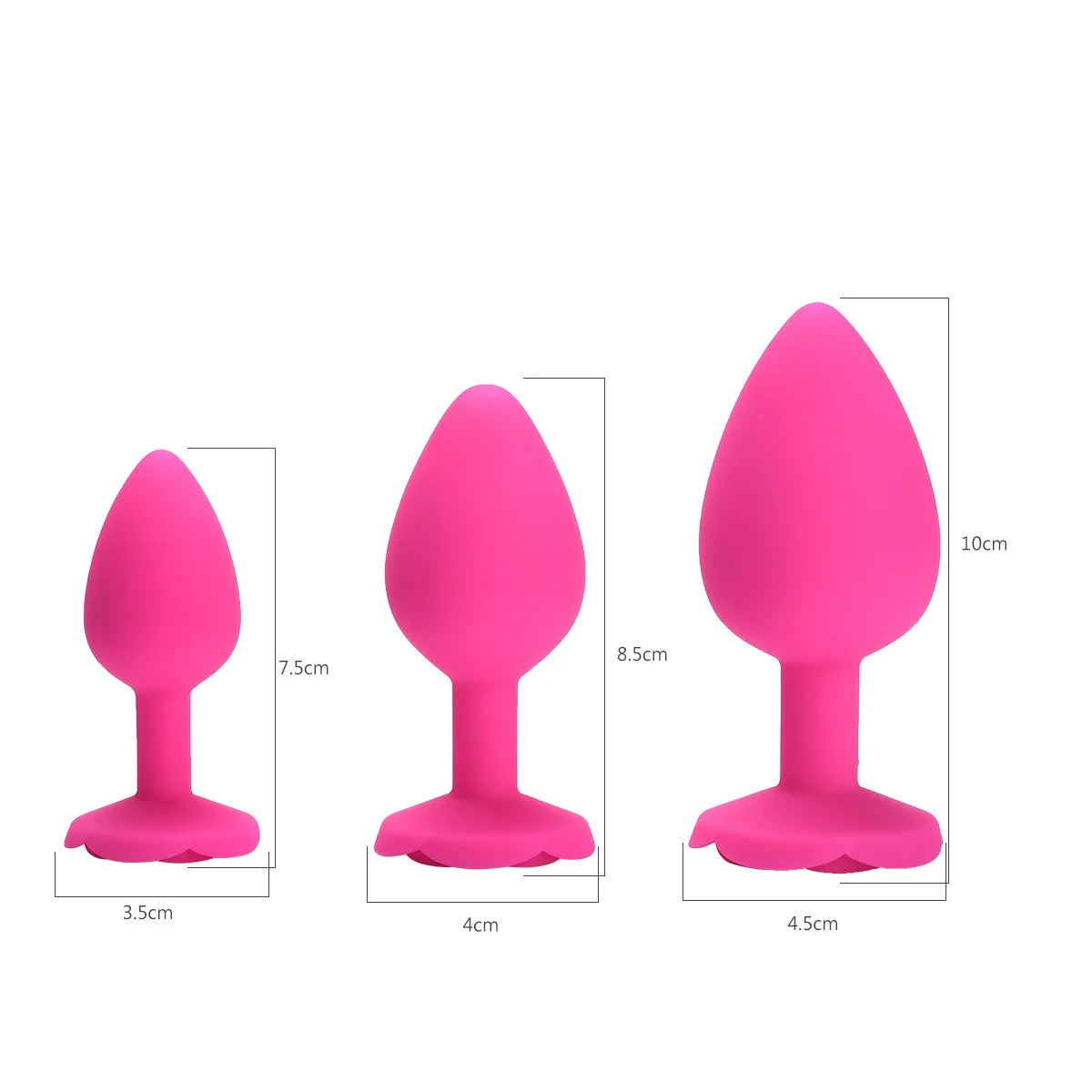 Plug anal en silicone forme de rose