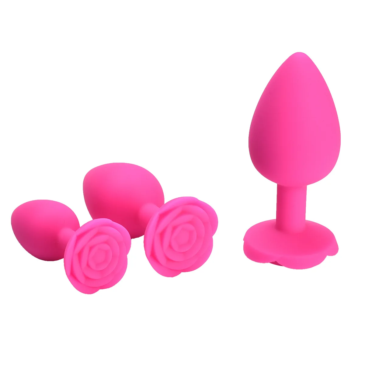 Plug anal en silicone forme de rose