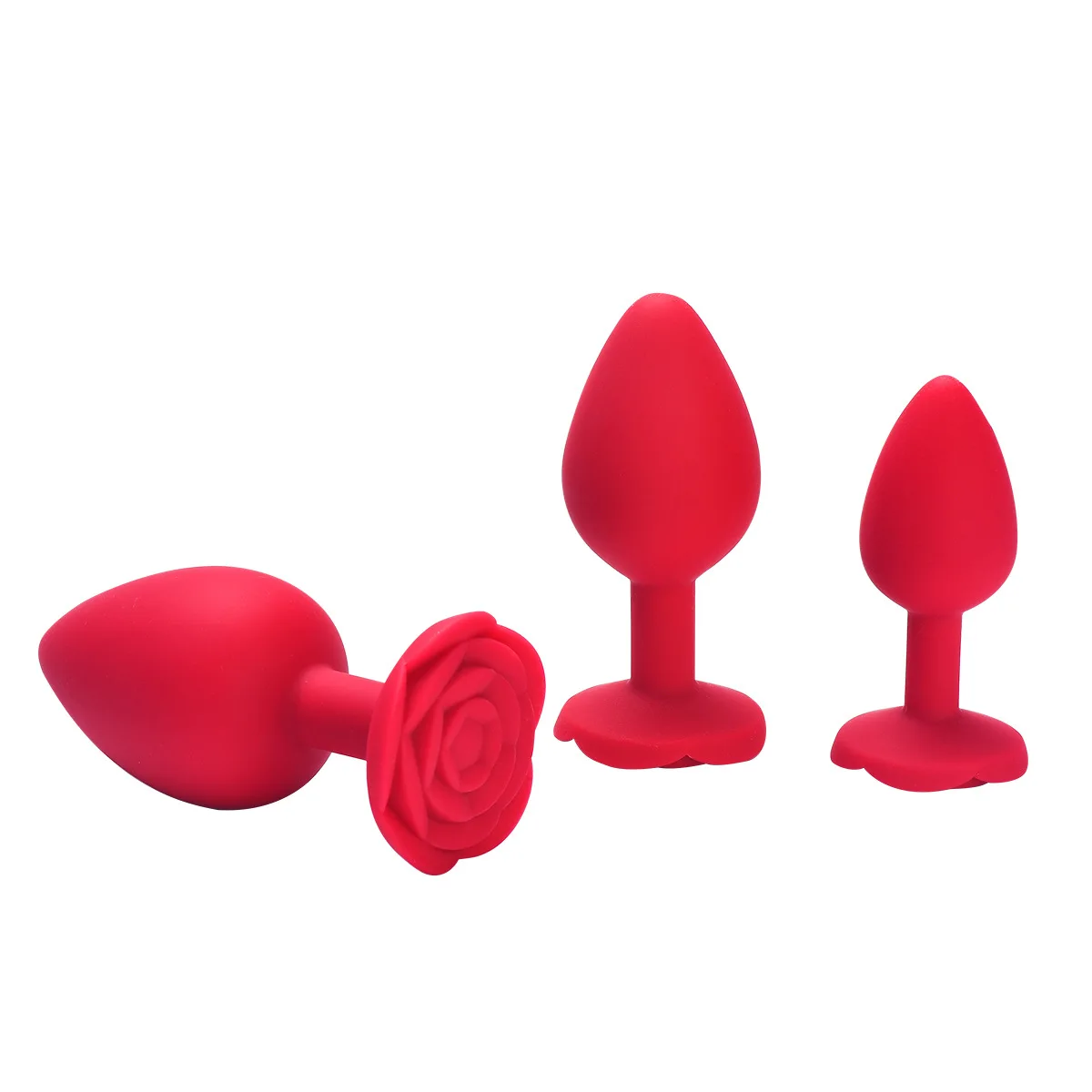 Plug anal en silicone forme de rose