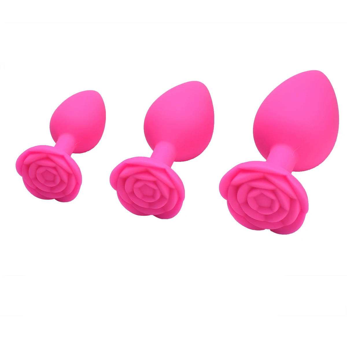 Plug anal en silicone forme de rose