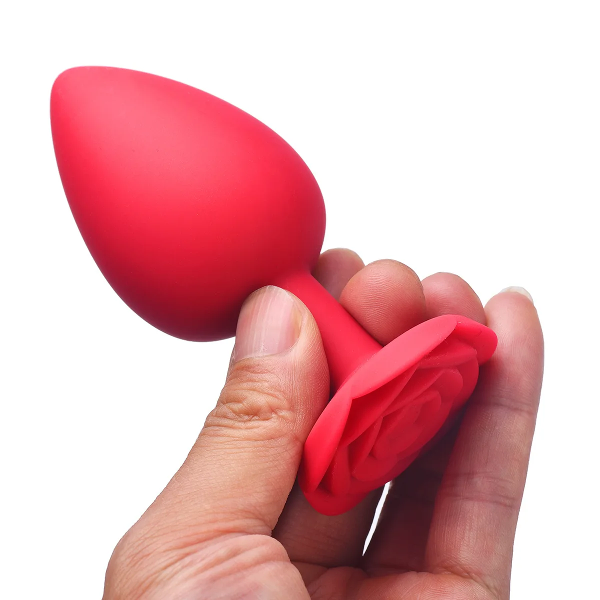 Plug anal en silicone forme de rose